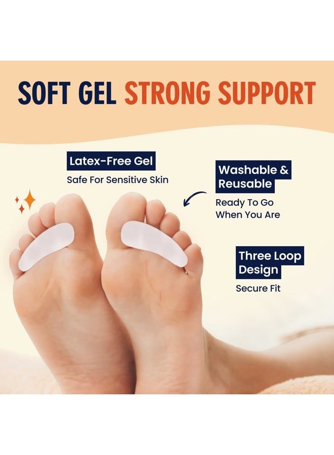 Dr. Frederick's Original Hammer Toe Gels - 4pcs - Hammer Toe Support Crest for Women & Men - Joint Realign - Cushion, Support & Temporary Splint - Crooked, Claw, Diabetic Toe Brace - 3 Loop Design - Image 3
