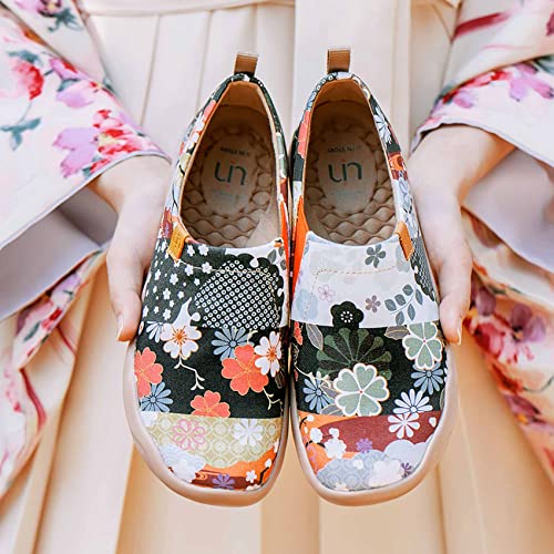 UIN Women's Casual Loafers Travel Painted Walking Slip On Lightweight Comfortable Canvas Fashion Sneakers Hana (9) - Image 5
