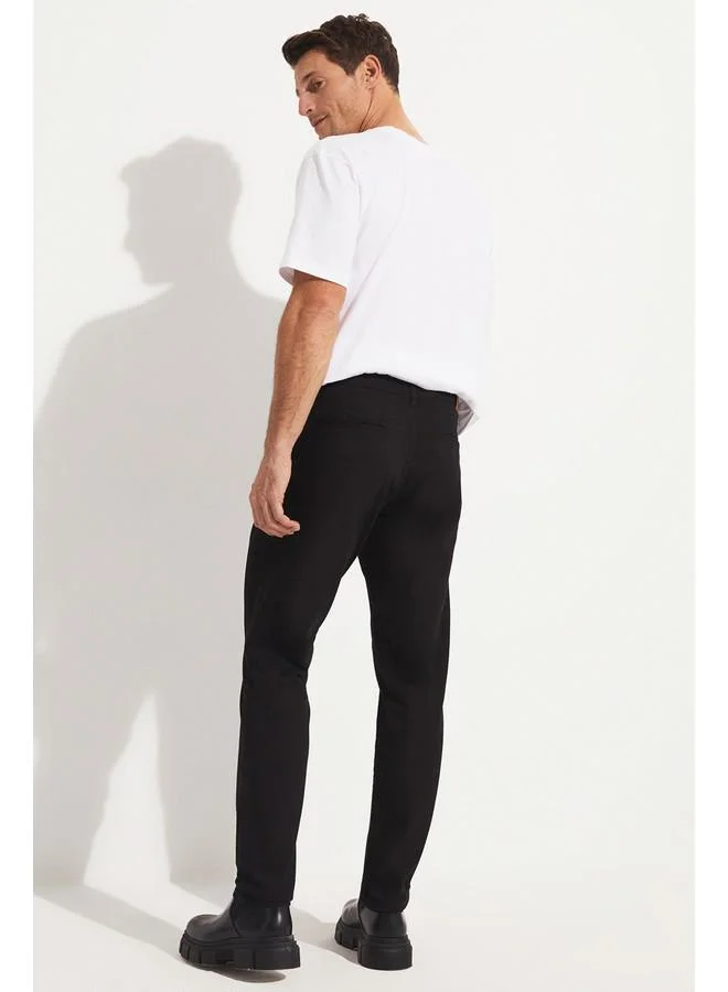 JUNE June Men's Side Pocket Trousers Black