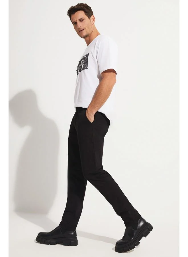 JUNE June Men's Side Pocket Trousers Black