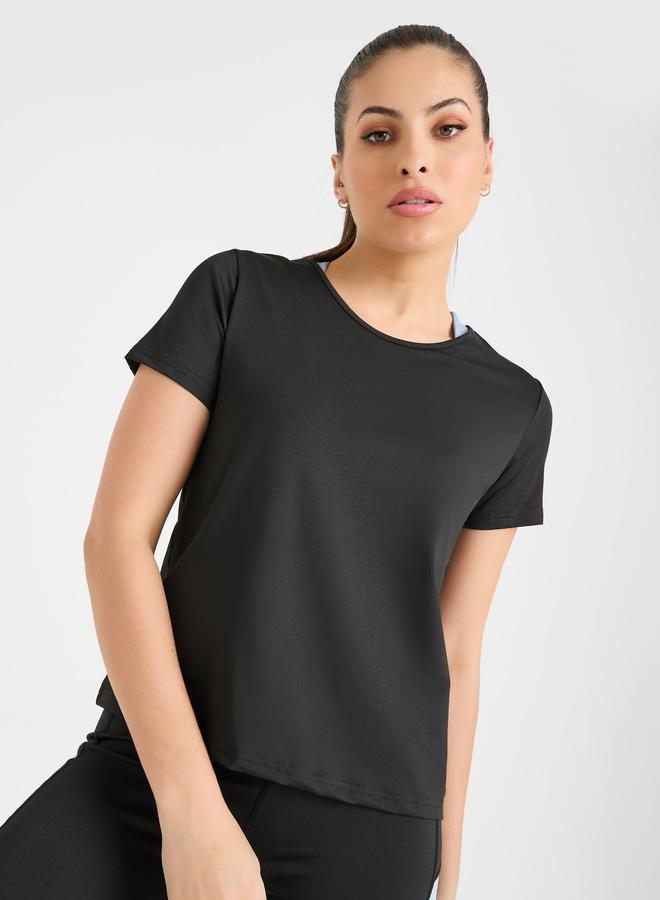 ستايلي اكتيف حزمة ستايلي 3 قطع - حمالة صدر رياضية وسروال ضيق بطبعة شعار - Image 4