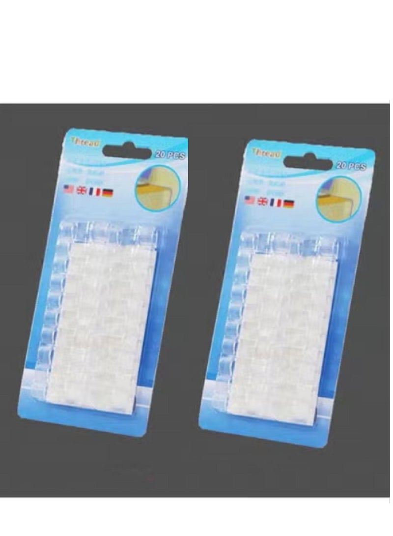 Transparent wire organizer consisting of 2 packs (each pack contains 20 pieces) - Image 1