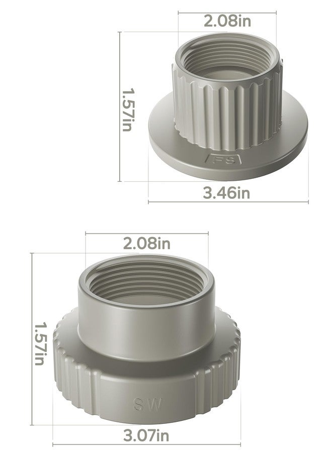POOLHACKER Pool Fountain Adapter Set for SummerWave & for Funsicle Pools, Universal Fit for Above-Ground & In-Ground Pools,Easy Installation, Durable & Leakproof Design, Quick Setup for Solar Fountain Lights - Image 2