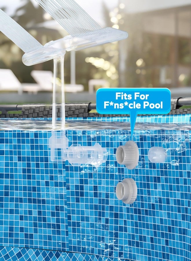POOLHACKER Pool Fountain Adapter Set for SummerWave & for Funsicle Pools, Universal Fit for Above-Ground & In-Ground Pools,Easy Installation, Durable & Leakproof Design, Quick Setup for Solar Fountain Lights - Image 4