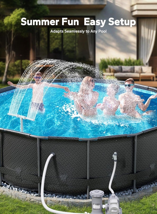 POOLHACKER Pool Fountain Adapter Set for SummerWave & for Funsicle Pools, Universal Fit for Above-Ground & In-Ground Pools,Easy Installation, Durable & Leakproof Design, Quick Setup for Solar Fountain Lights - Image 5