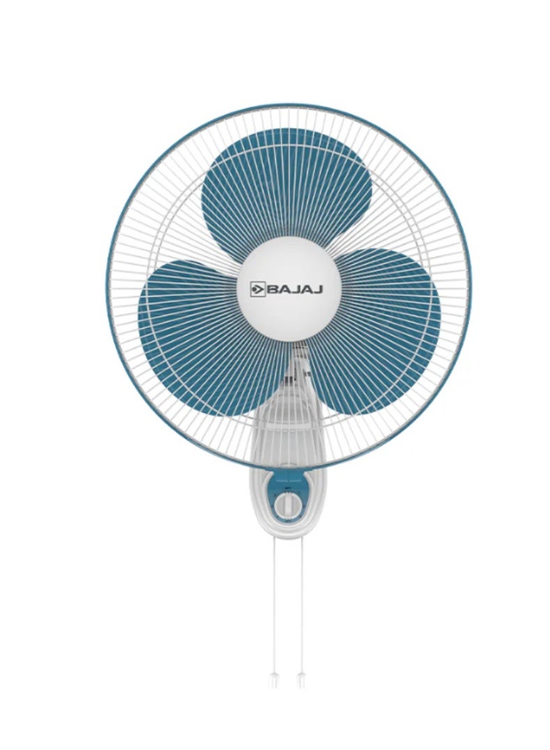 Bajaj Turbo 400mm Wall Fan | High-Speed 16 Inch Wall-Mounted Fan with Powerful Air Delivery, 3 Speed Settings, Oscillation & Stylish Fiji Blue Finish – 55 W 252107 blue - Image 5