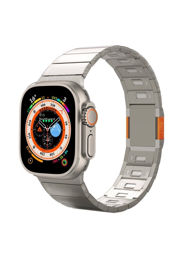 New Applicable Apple Watch Ultra Magnetic Buckle Metal Strap 49mm Detachable Stainless Steel Strap For Apple Watch - Image 2