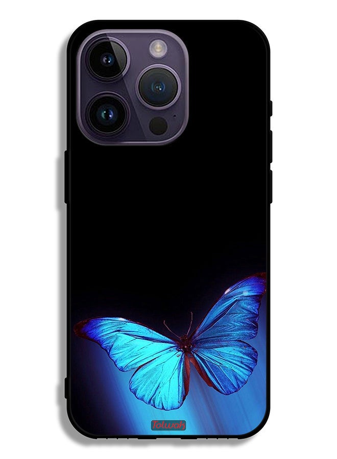 Tolwak Apple iPhone 14 Pro Protective Case Butterfly Art - Image 2