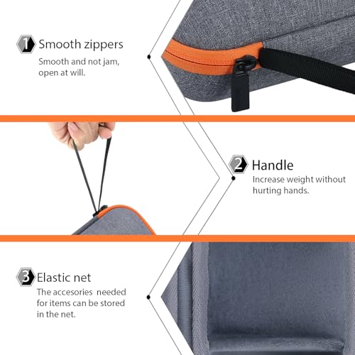 co2CREA Hard Travel Case Replacement for Ultimate Ears WONDERBOOM 4 WONDERBOOM Play WONDERBOOM 3 WONDERBOOM 2 Small Portable Wireless Bluetooth Speaker (Crushed Ice Grey Case) - Image 3