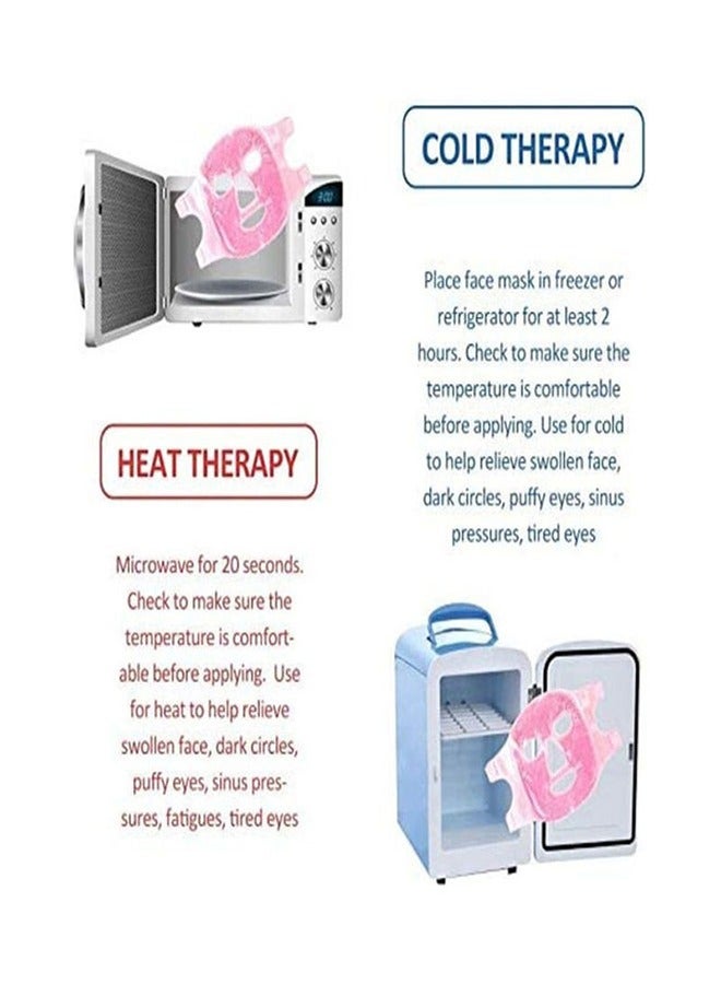 قناع الوجه بكريات الهلام للعلاج بالحرارة والبرودة - اللون السماوي - Image 4