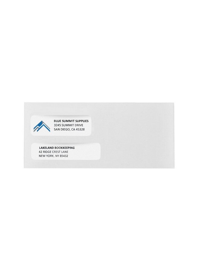 Blue Summit Supplies 500 No. 9 Double Window Security Envelopes - Designed for Quickbooks Invoices and Business Statements with Self Seal Peel and Seal Flap - Number 9 Size 3 7/8 Inch X 8 7/8 Inch - Image 2