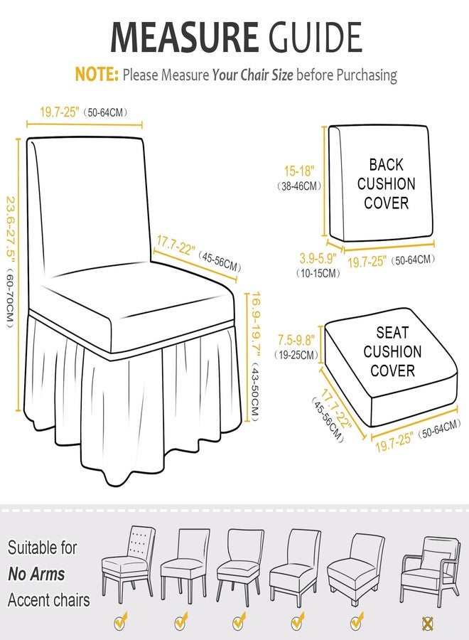 NICEEC Brown Spandex Armless Accent Chair Cover Stretch Super Soft Modern Accent Slipper Chair Slipcovers Without Arms Washable Chair Protector for Living Room Bedroom Study Dining Room - Image 2