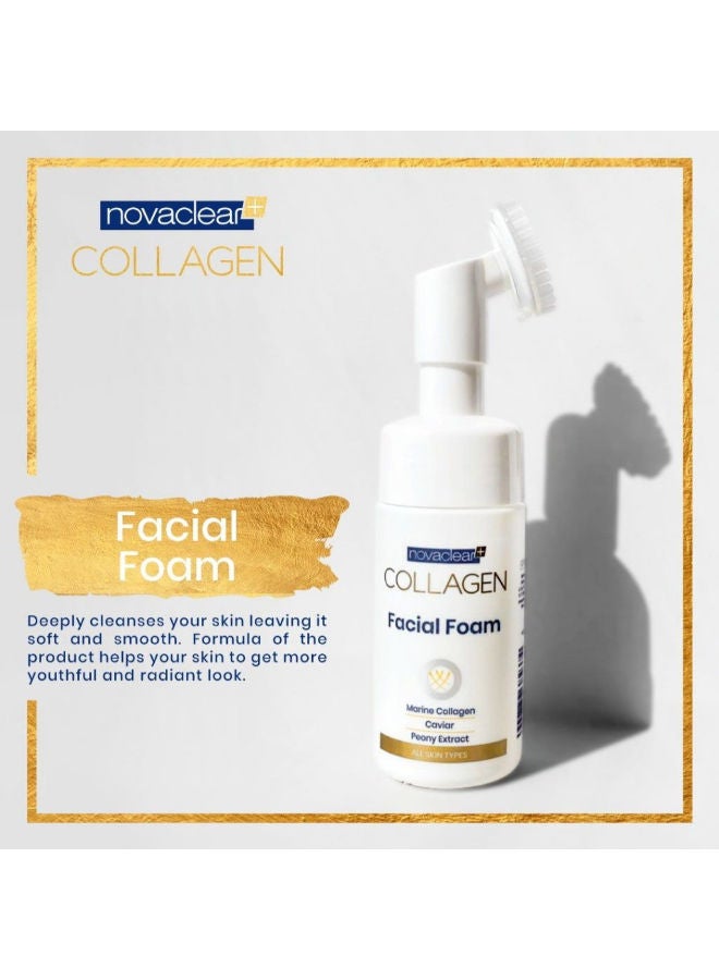 novaclear Collagen Cleansing Facial Foam For All Skin types - Image 2