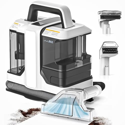 TAYNING Mini Portable Carpet Cleaner Machine with Dual Size Brushhead, Multi-Purpose and Upholstery Cleaner, Handheld Deep Carpet Cleaning Machine, Spot Cleaner for Couch, Rugs, Car Seats and Pet Stains - Image 1
