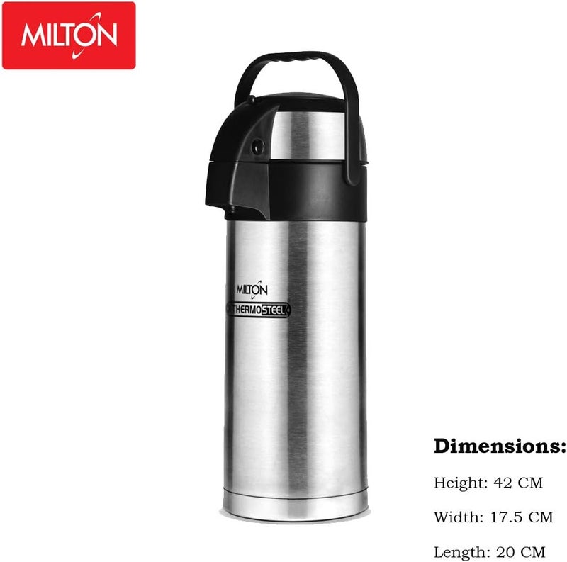 Milton Beverage Dispenser 3.58 Litre – Stainless Steel Serving Dispenser for Tea & Coffee, Hot Beverage Server, Easy Pour Tap, Ideal for Home, Office & Events – Silver - Image 5