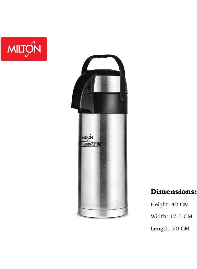 Milton Beverage Dispenser 3.58 Litre – Stainless Steel Serving Dispenser for Tea & Coffee, Hot Beverage Server, Easy Pour Tap, Ideal for Home, Office & Events – Silver - Image 3
