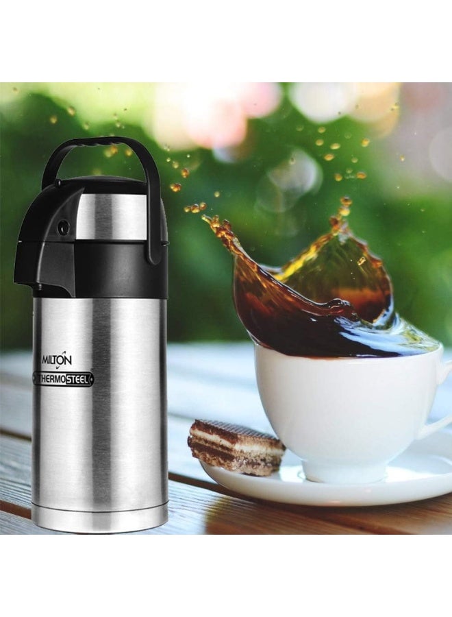 Milton Beverage Dispenser 3.58 Litre – Stainless Steel Serving Dispenser for Tea & Coffee, Hot Beverage Server, Easy Pour Tap, Ideal for Home, Office & Events – Silver - Image 4
