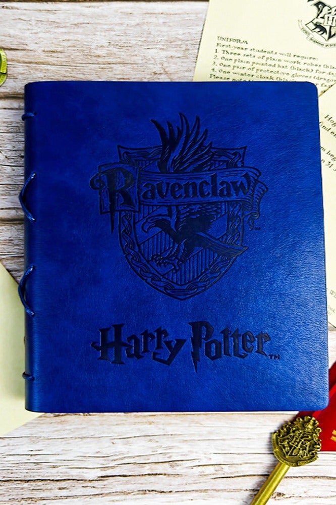 general Ravenclaw Themed Vintage Softcover Loose Leaf Notebook Movie Inspired Magic Notebook Replica Flexible Leather Look Cover Refillable Pages Perfect for Back to School