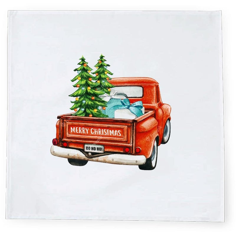 Khakee 6 Pcs Christmas Theme Silk Table Napkins 10x 10 for Xmas Decoration Christmas OrnamentsChristmas Giftxmas21816 - Image 3