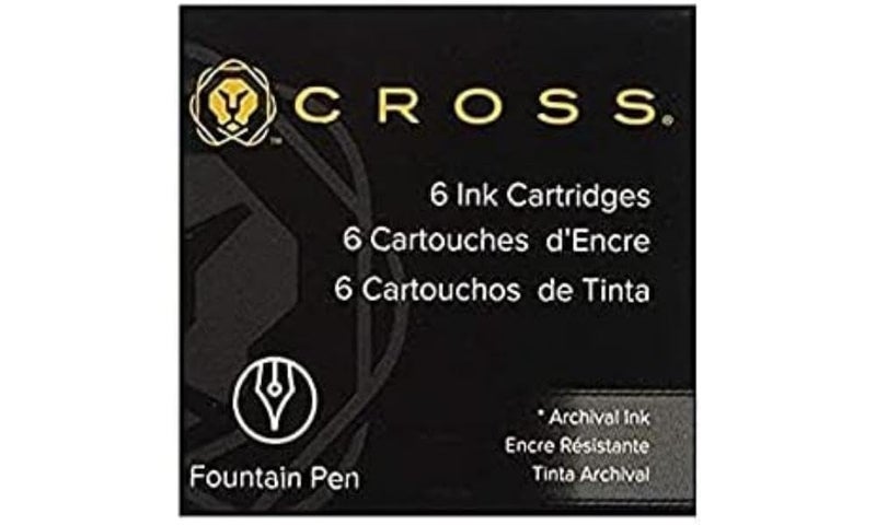 Cross Fountain Pen Ink Cartridge - Blue (six per card) - Image 5