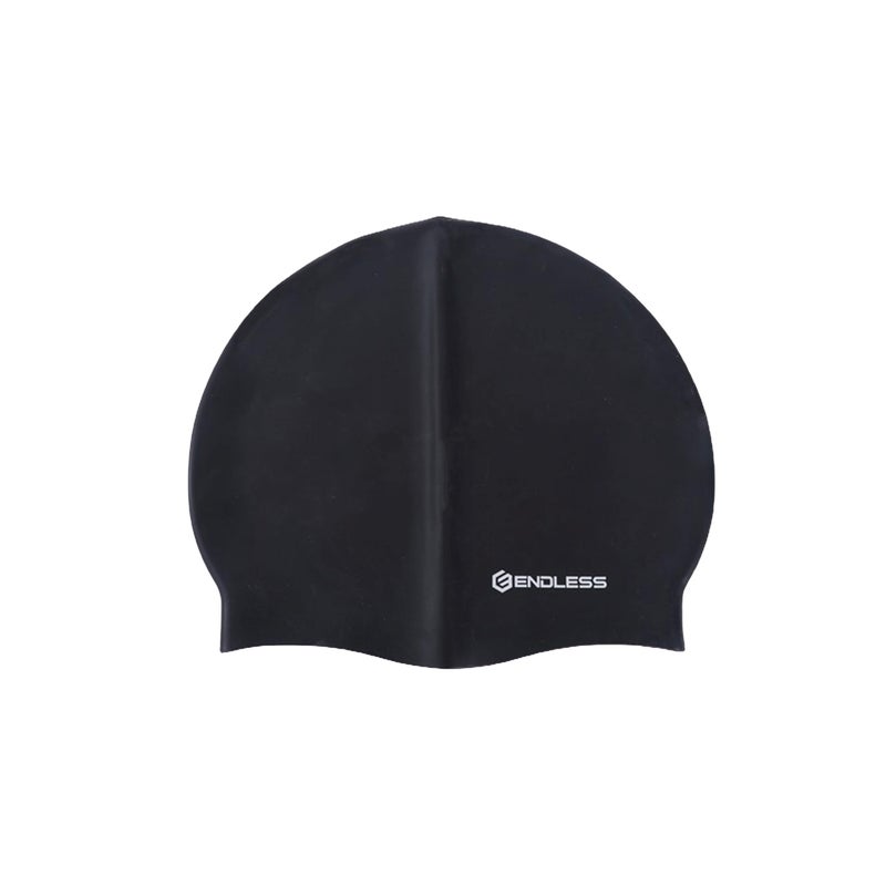 Endless EL1019 Classic Comfortable Plain Silicon Swimming Cap | Yellow | Material : Silicon | Elastic Waterproof Swimming Cap for Long and Short Hair with Thicker Edge | For Adults, Women and Men - Image 1