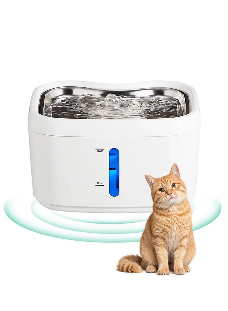 Kidle 2.5L Automatic Wireless Cat Water Fountain Pet Water Fountain for Cats Easy Cleaning and Ultra Quiet - Image 1