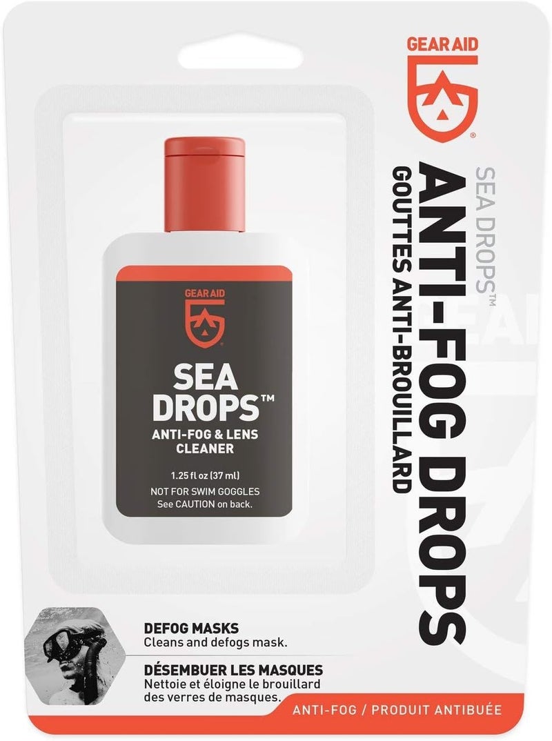Sea Drops مضاد للضباب ومنظف لأقنعة الغوص والغطس، 1.25 أونصة سائلة