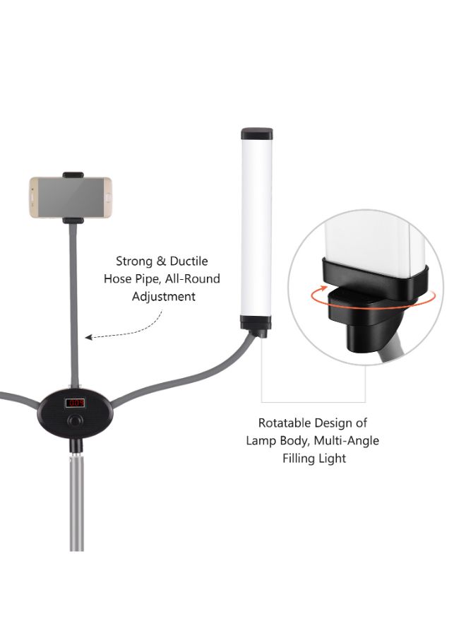 Loquat LED Dual-Arm Video Lamp White/Black - Image 2