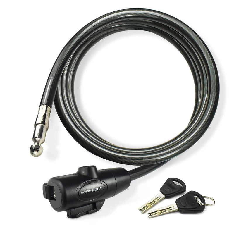 MARQUE Bike Lock with Key â€“ 7FT 3/8â€ Straight Cable Locks with Keys, Anti-Theft Security Cable for Bicycles, Scooters, Kayaks, Paddle Boards, Gates - Image 1
