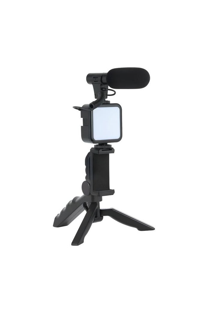 التخطيط حامل ثلاثي مرن PLOKAMA مع إضاءة LED وميكروفون عالي الجودة وتحكم عن بُعد - مثالي لتصوير الفيديو - خفيف الوزن وسهل الاستخدام - موديل PK-771 - Image 3