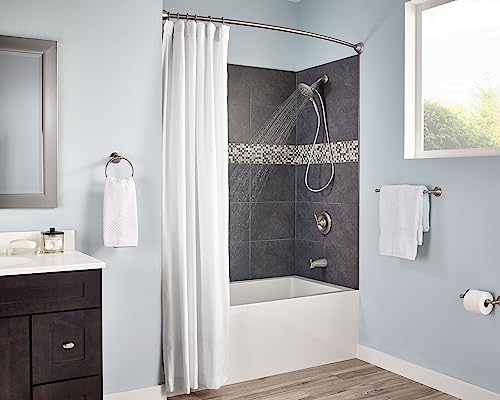 Moen DN6886BN Sage Single Post Bathroom Hand Towel Ring, Spot Resist Brushed Nickel - Image 3