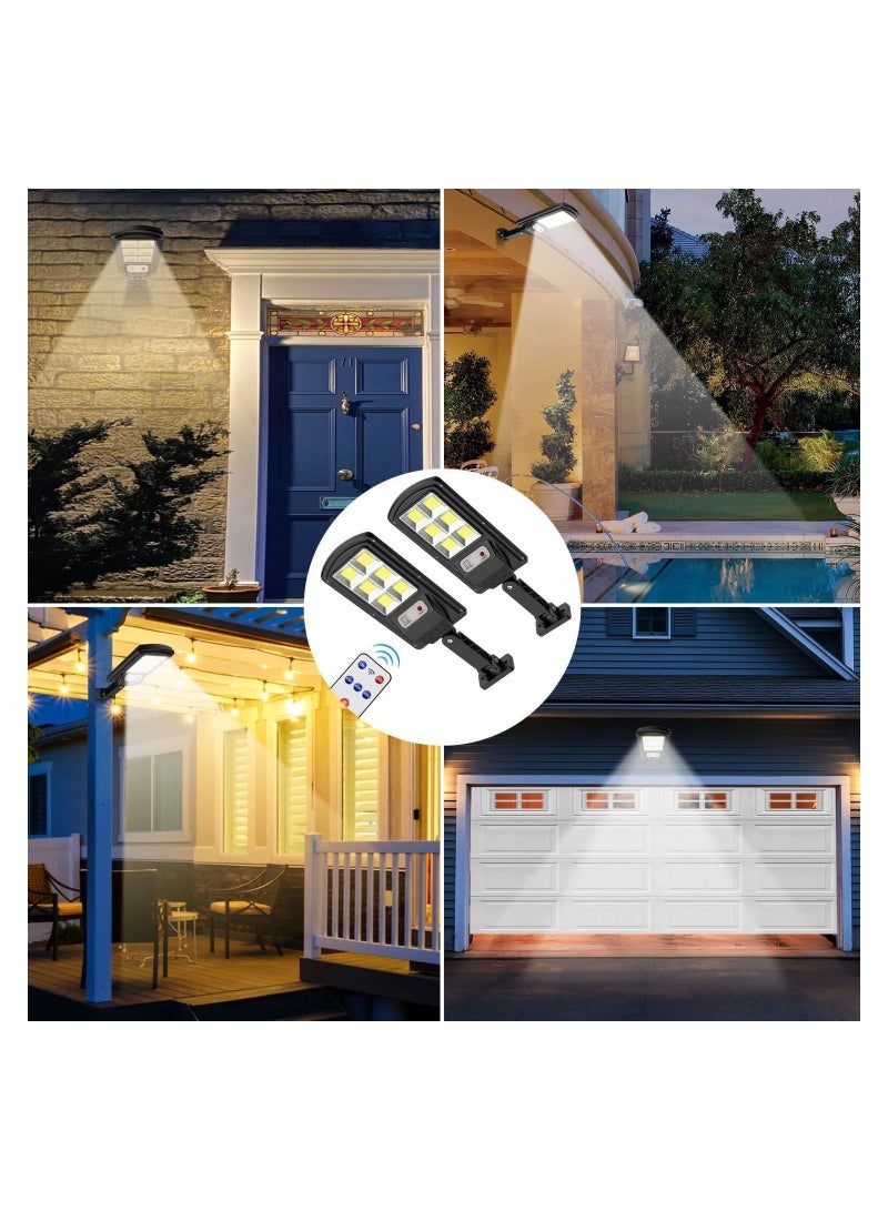 Y&D Solar Lights Outdoor, 6000 Lumens LED Powered Motion Sensor Wall Lamp, IP67 Waterproof with Remote Control, Durable Security Light for Outside Wall, Garden, Yard, Porch (1-Pack) - Image 5