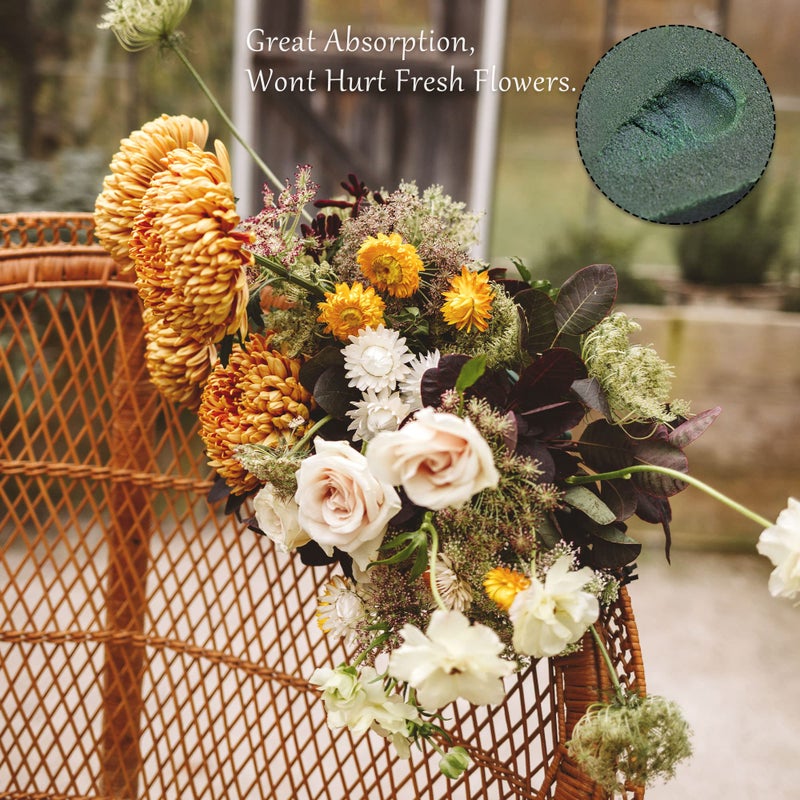 Max Shape 6 Packs Round Floral Foam Blocksï¼Œ3'' Large Dry Floral Foam for Artificial Flowers,Flower Foam Blocks for Wedding Aisle Flowers Party Decoration - Image 4