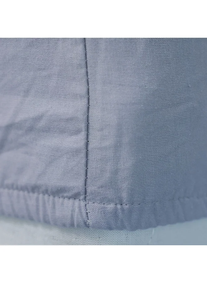 دانوب هوم Bliss 3 - Pieces Cotton King Fitted Sheet Set - Grey - 180x200 + 35 cm 50x75 cm | 100% Cotton - 144 Thread Count Bedding Set For Bedroom