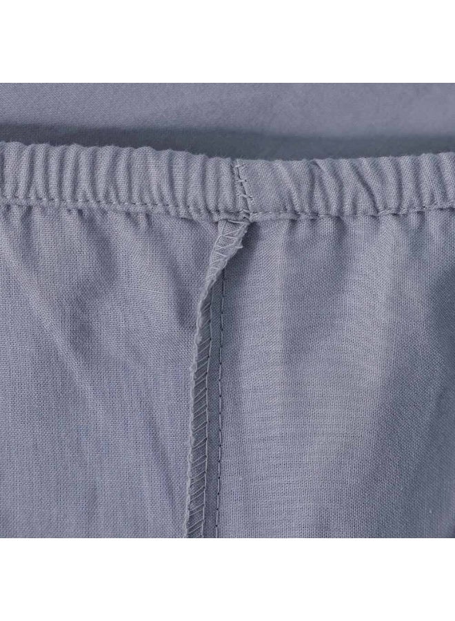 DANUBE HOME Bliss 3 - Pieces Cotton King Fitted Sheet Set - Grey - 180x200 + 35 cm 50x75 cm | 100% Cotton - 144 Thread Count Bedding Set For Bedroom - Image 3