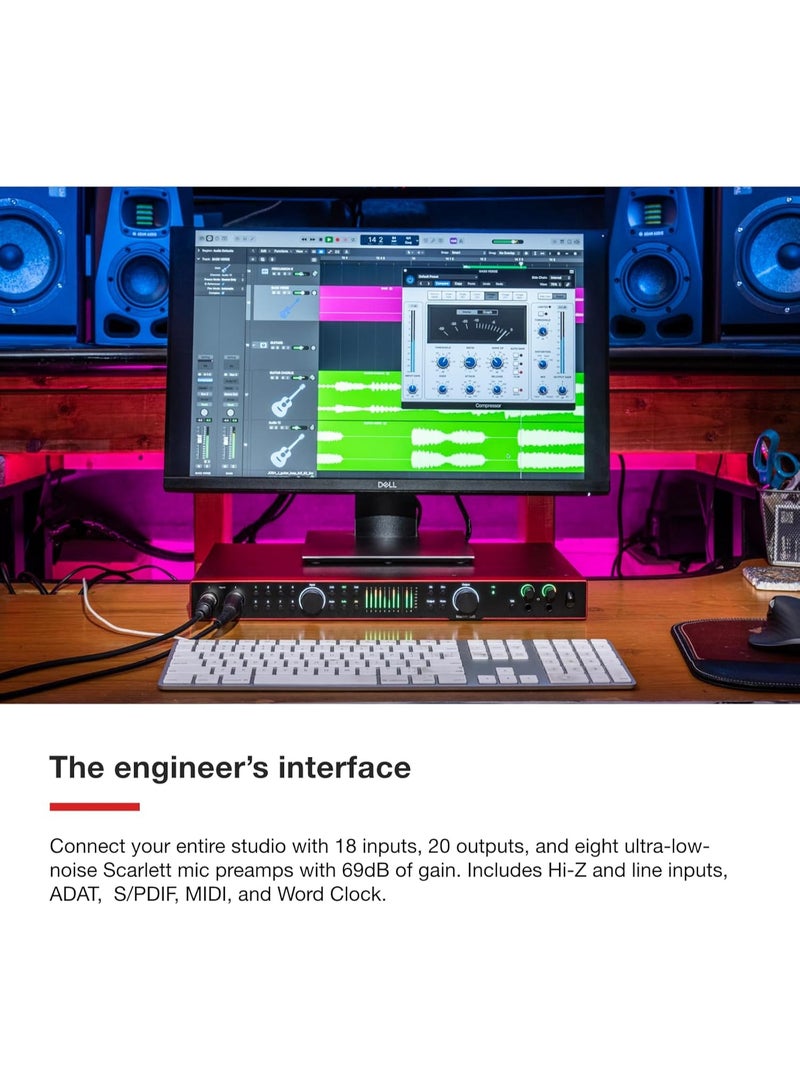Focusrite Scarlett 18i20 4th Generation USB-C Audio MIDI Interface - Image 3