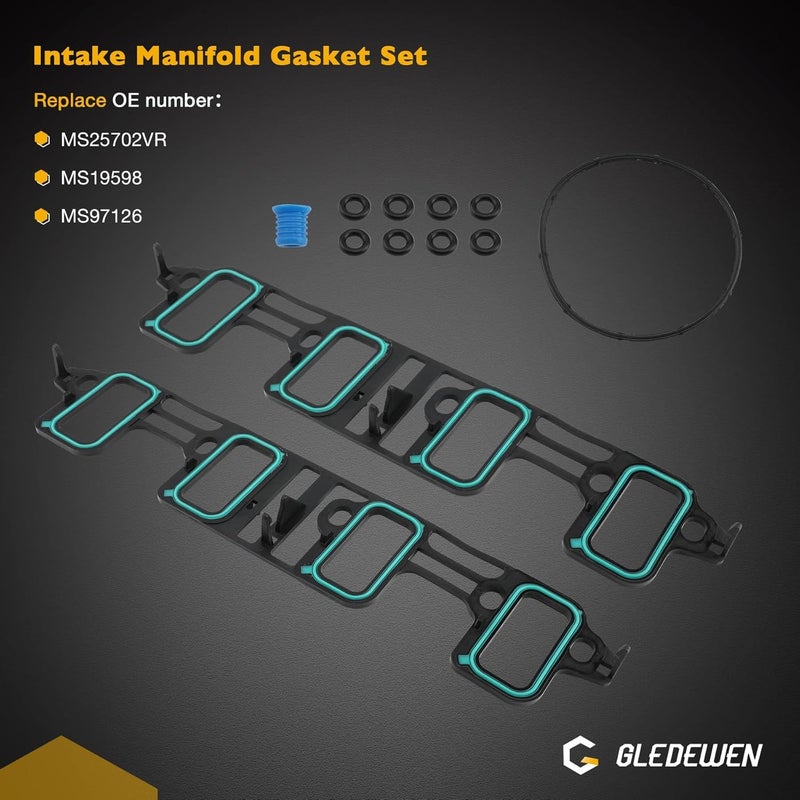 Gledewen Intake Manifold Gasket Set for Chevrolet, GMC, and Cadillac 6.0L 6.2L Engines - Image 3