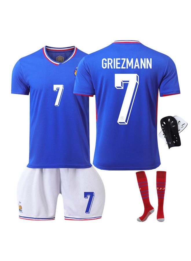 Euro French Team Jersey No. 10 No. 7 No. 9 No. 11 Children's Adult Jersey Export