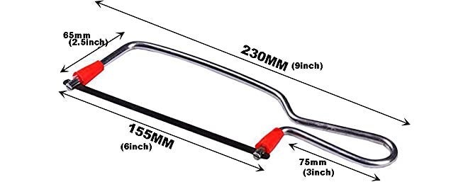 Inditrust إطار منشار صغير من الصلب مع 20 شفرة احتياطية (أسود) - Image 3