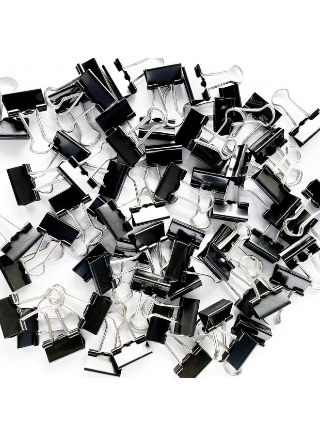 DSTELIN DSTELIN 96 Pack (19mm) Mini Binder Clips 3/4-Inch Small Black Paper Clamps for Office Supplies  - Image 1