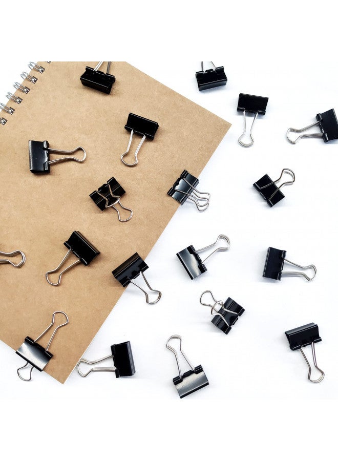 DSTELIN DSTELIN 96 Pack (19mm) Mini Binder Clips 3/4-Inch Small Black Paper Clamps for Office Supplies  - Image 3