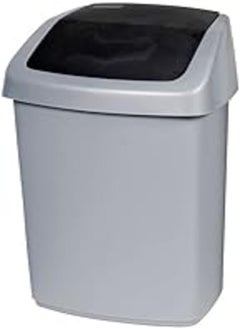 Curver CURVER Waste Bin Silver/Anthracite 