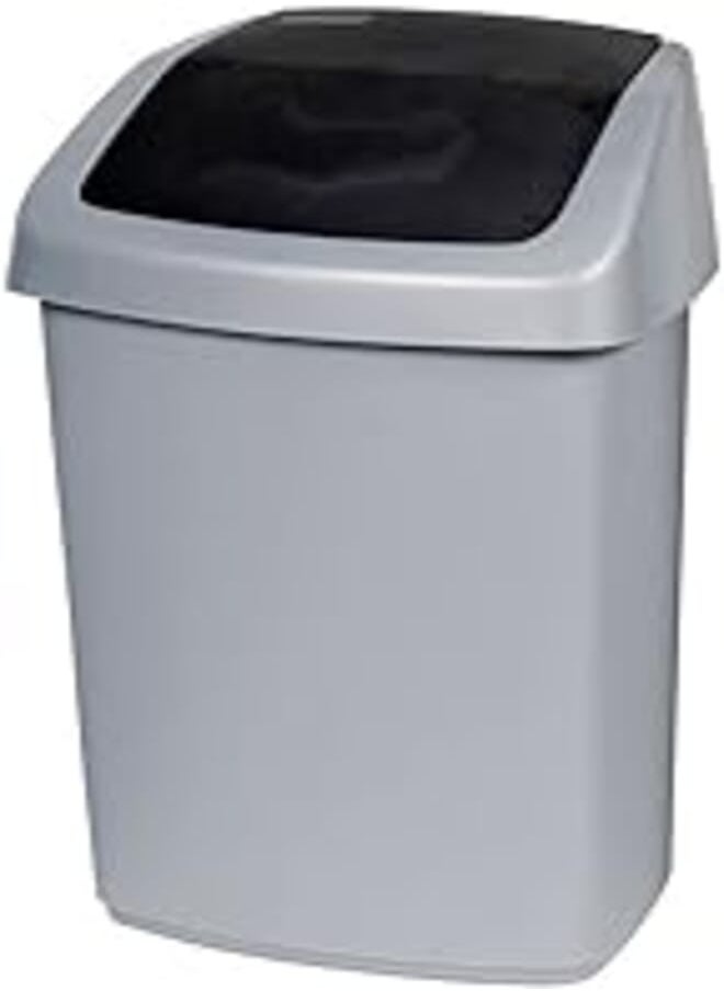 Curver CURVER Waste Bin Silver/Anthracite 