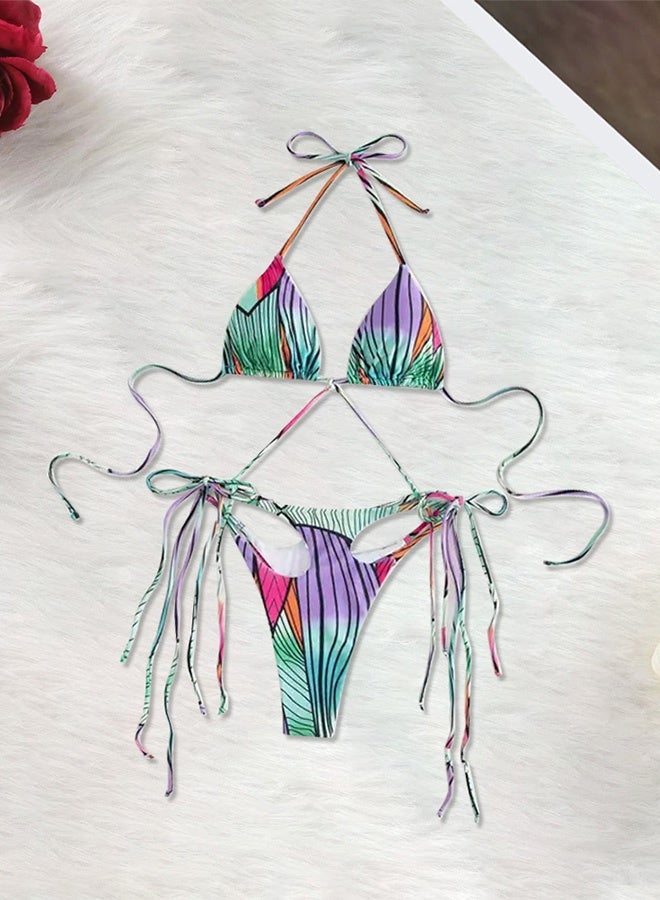 MARGOUN Women's Swimwear String Tringle Bikinis Women Tassel Swimsuit Female Bathers Bathing Suit Swimming Beachwear Multicolour - Image 5