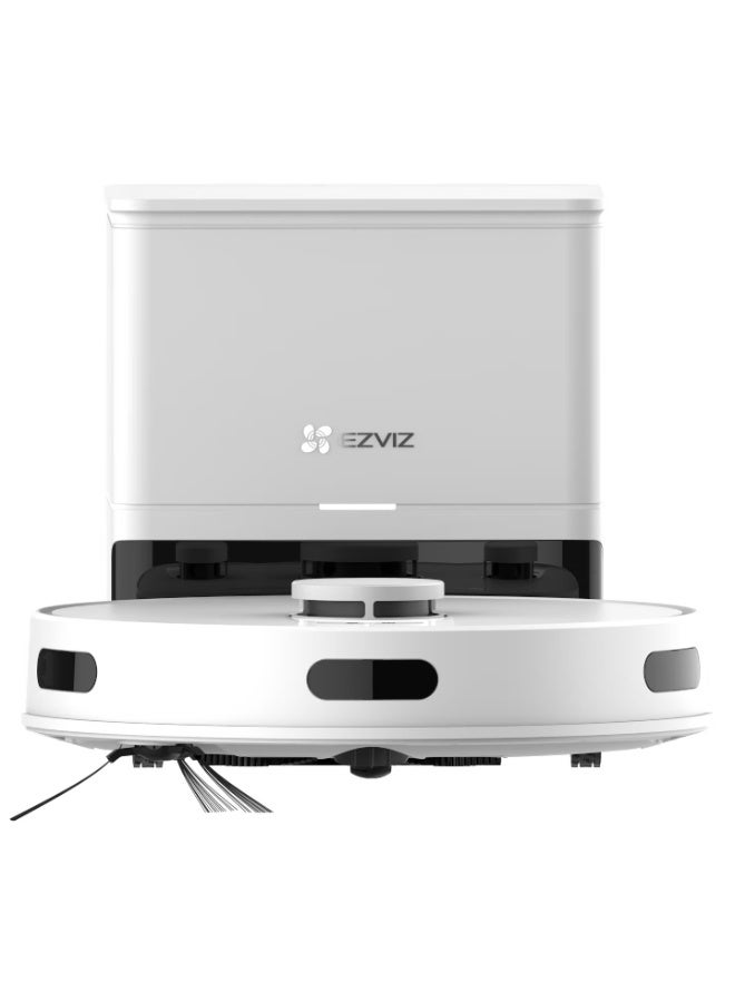 EZVIZ Robot Vacuum Cleaner with 4,000 Pa Suction Power, 280 ml Tank, 300 ml Dust Basket, 173 min Autonomy, LiDAR Navigation, Drop-Sensing Technology, Carpet Detection, Obstacle Avoidance with AI, Adaptive Edge Mopping, EZVIZ App/Alexa | RE4C Plus, White - Image 2
