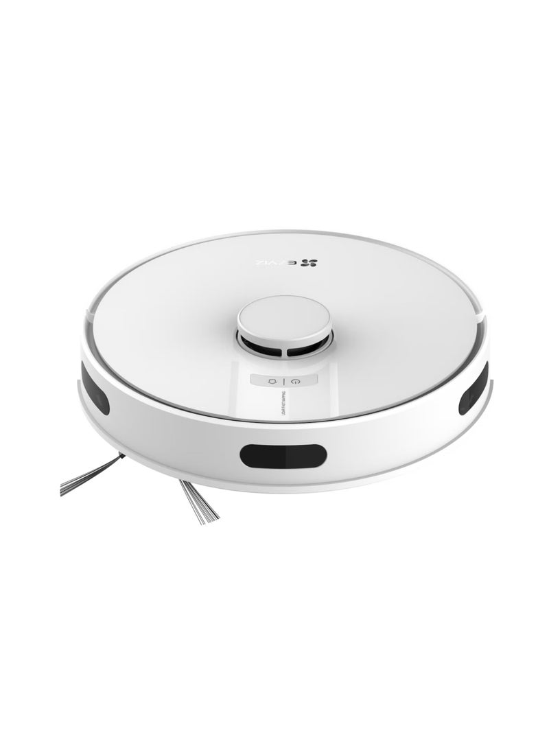 EZVIZ Robot Vacuum Cleaner with 4,000 Pa Suction Power, 280 ml Tank, 300 ml Dust Basket, 173 min Autonomy, LiDAR Navigation, Drop-Sensing Technology, Carpet Detection, Obstacle Avoidance with AI, Adaptive Edge Mopping, EZVIZ App/Alexa | RE4C Plus, White - Image 3