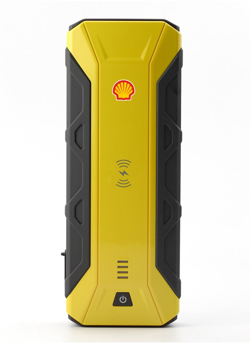 Shell Jump Starter - Shell Portable Car jump Starter 12V/1200Ahm with Wireless mobile charging 16.000mAh , 3 mode searching light - Image 1