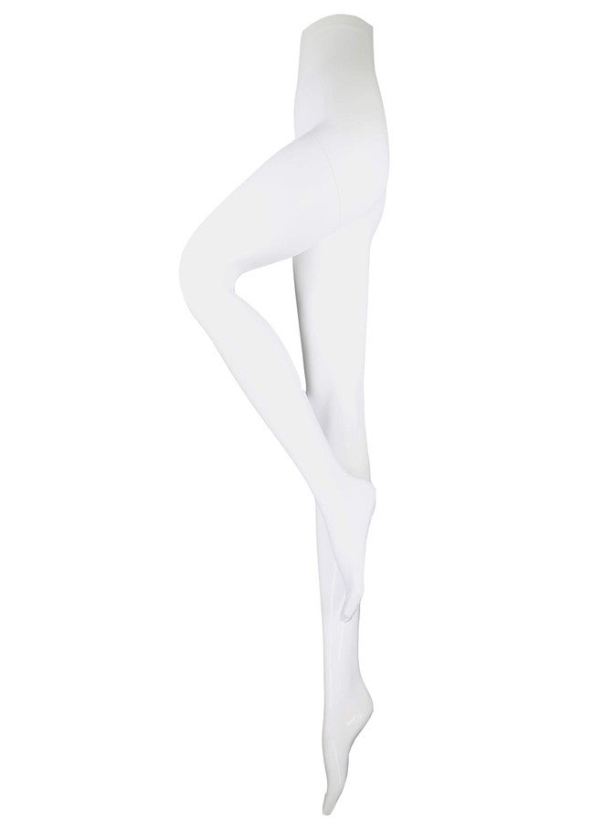 NuVein Compression Pantyhose, 15-20 mmHg Support, Women's Sheer Nylon Hosiery Tights, Closed Toe, White, Queen Plus - Image 1