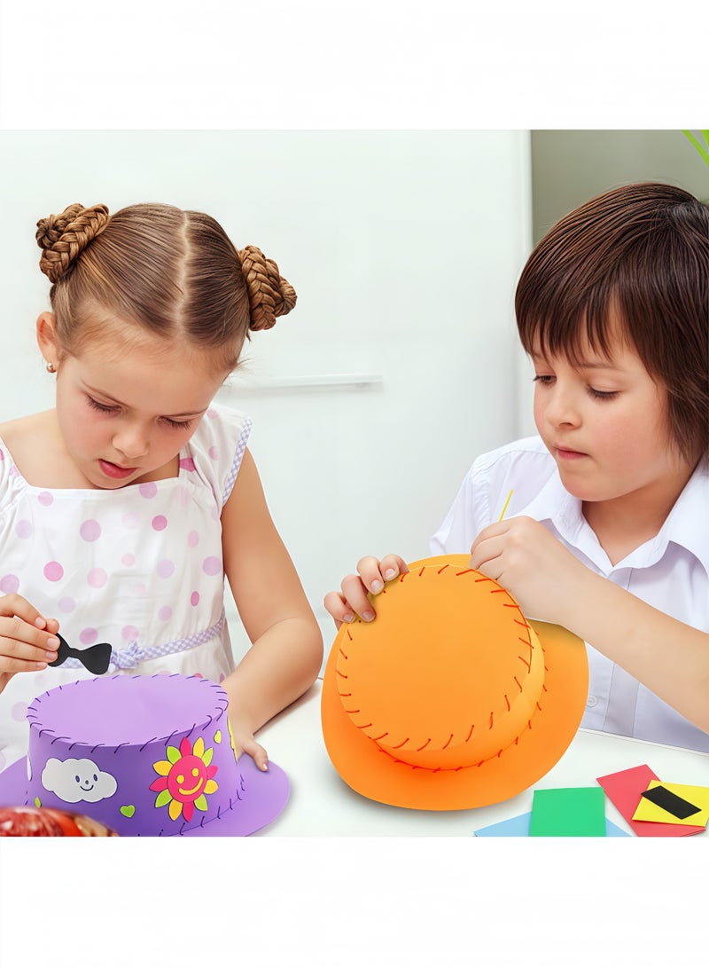 Peachjoy 4 قطع من الفنون والحرف للأطفال من عمر 1 إلى 6 سنوات، مجموعات حرفية لخياطة، ألعاب تعليمية للأطفال في مرحلة ما قبل المدرسة، مجموعات حرفية للخياطة للأطفال، مجموعة لعب بالخياطة اليدوية - Image 4