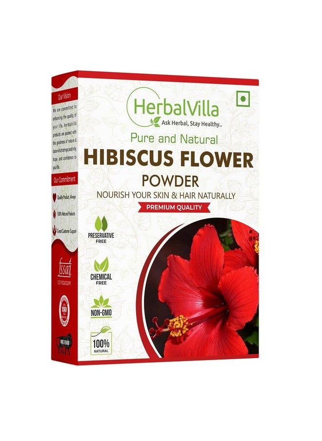 HerbalVilla - Hibiscus Powder For Hair Growth (200 Grams) And Face Pack - Image 1